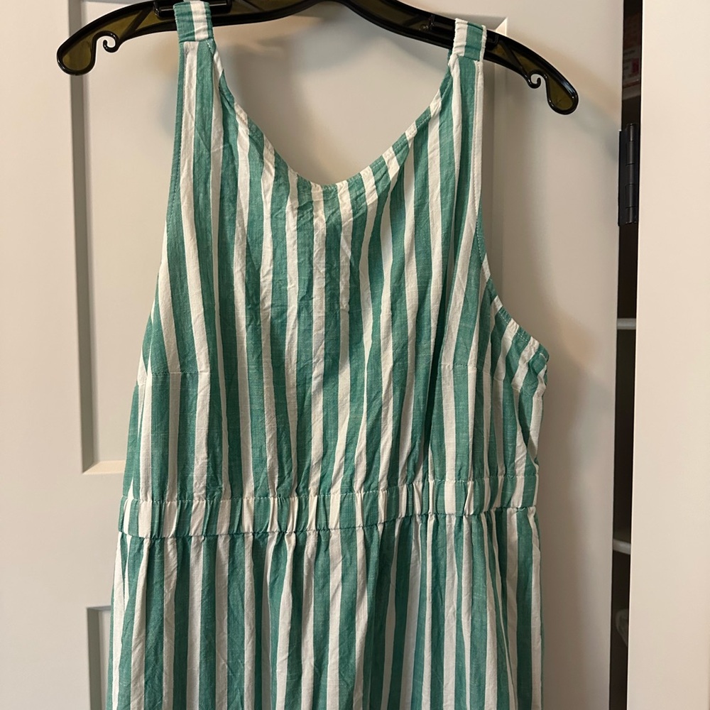 Universal Thread Green and White Striped Dress